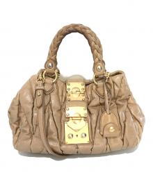 MIU MIU（ミュウミュウ）の古着「2WAYバッグ　マテラッセ」｜ベージュ