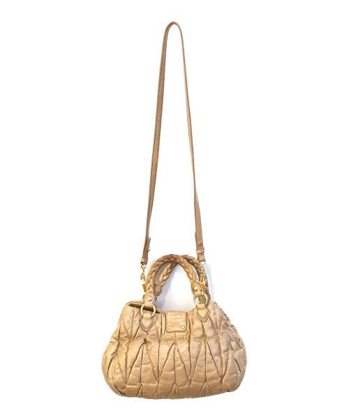 MIU MIU（ミュウミュウ）MIU MIU (ミュウミュウ) 2WAYバッグ　マテラッセ ベージュの古着・服飾アイテム