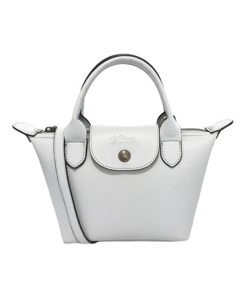 LONGCHAMP（ロンシャン）LONGCHAMP (ロンシャン) エクストラ XS トップハンドルバッグ グレーの古着・服飾アイテム