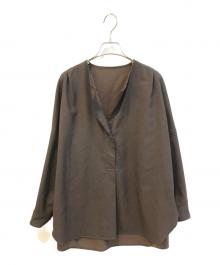 JOURNAL STANDARD（ジャーナルスタンダード）の古着「ウォッシャブルTWブラウス　22051400904130」｜ブラウン