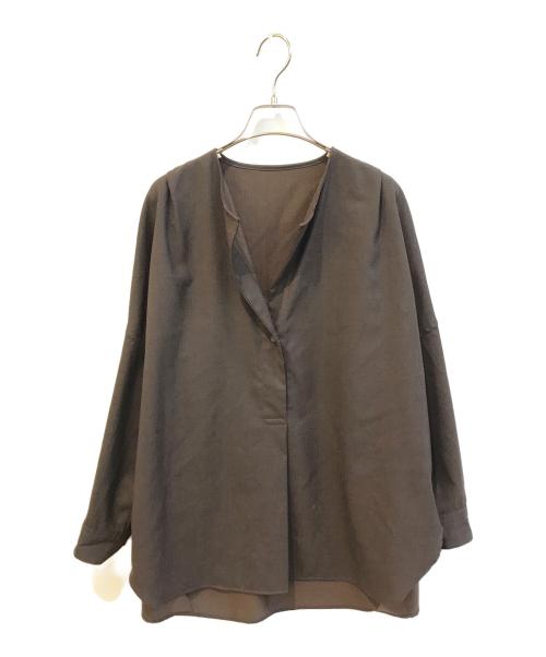 JOURNAL STANDARD（ジャーナルスタンダード）JOURNAL STANDARD (ジャーナルスタンダード) ウォッシャブルTWブラウス　22051400904130 ブラウン サイズ:Freeの古着・服飾アイテム