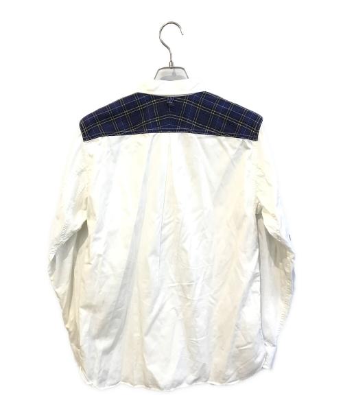 JUNYA WATANABE CdG MAN（ジュンヤ ワタナベ コム デ ギャルソン マン）JUNYA WATANABE CDG MAN (ジュンヤ ワタナベ コム デ ギャルソン マン) 切替シャツ ホワイト×ブルー サイズ:Ｌの古着・服飾アイテム