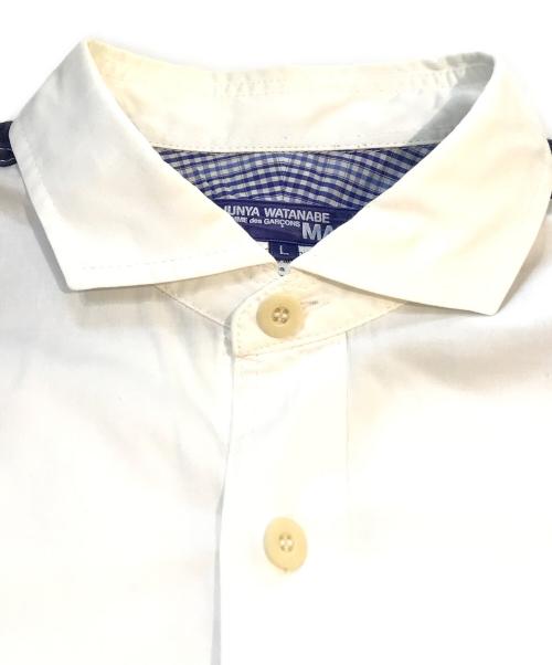 JUNYA WATANABE CdG MAN（ジュンヤ ワタナベ コム デ ギャルソン マン）JUNYA WATANABE CDG MAN (ジュンヤ ワタナベ コム デ ギャルソン マン) 切替シャツ ホワイト×ブルー サイズ:Ｌの古着・服飾アイテム