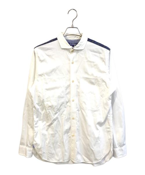 JUNYA WATANABE CdG MAN（ジュンヤ ワタナベ コム デ ギャルソン マン）JUNYA WATANABE CDG MAN (ジュンヤ ワタナベ コム デ ギャルソン マン) 切替シャツ ホワイト×ブルー サイズ:Ｌの古着・服飾アイテム