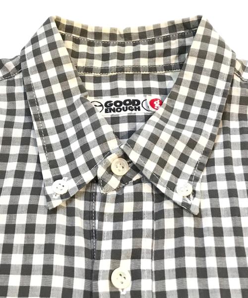 GOODENOUGH（グットイナフ）GOODENOUGH (グッドイナフ) 90’s背面ロゴギンガムチェックプルオーバーシャツ ブラック サイズ:Mの古着・服飾アイテム