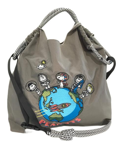 BALL & CHAIN（ボールアンドチェーン）Ball & Chain (ボールアンドチェーン) PEANUTS (ピーナッツ) トートバッグ オリーブの古着・服飾アイテム
