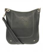 LONGCHAMPロンシャン）の古着「レザーショルダーバッグ」｜ブラック