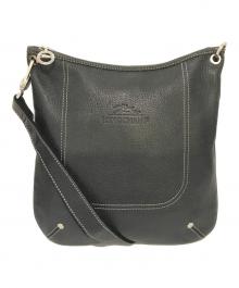 LONGCHAMP（ロンシャン）の古着「レザーショルダーバッグ」｜ブラック