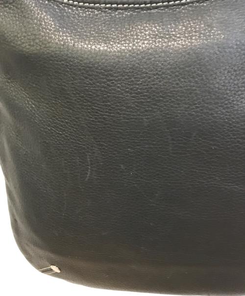 LONGCHAMP（ロンシャン）LONGCHAMP (ロンシャン) レザーショルダーバッグ ブラックの古着・服飾アイテム