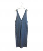 DU JOURデュ ジュール）の古着「V NECK JEAN SALOPETTE」｜インディゴ