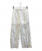 PROTAGONISTAプロタゴニスタ）の古着「カットワークレースパンツ」｜ホワイト