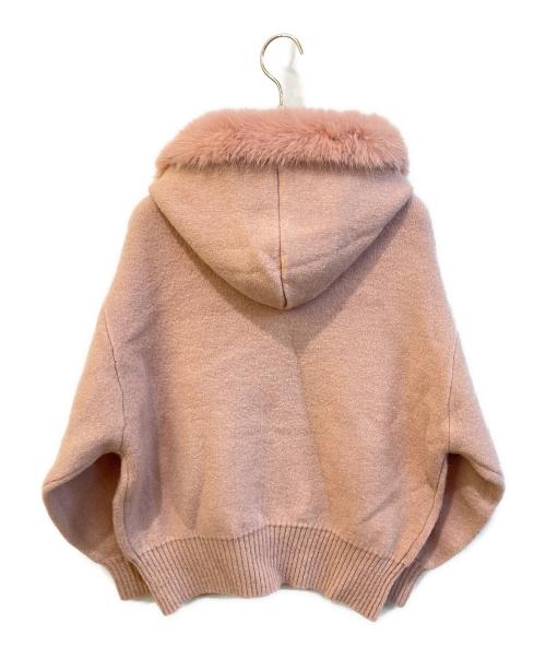 Snidel（スナイデル）Snidel (スナイデル) ファーニットフーディ ピンク サイズ:1の古着・服飾アイテム