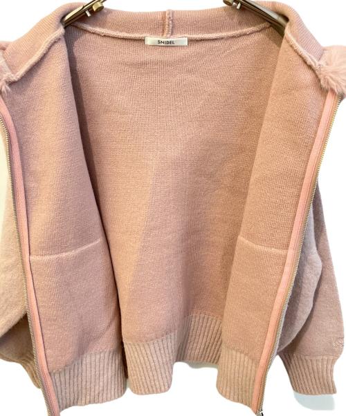 Snidel（スナイデル）Snidel (スナイデル) ファーニットフーディ ピンク サイズ:1の古着・服飾アイテム