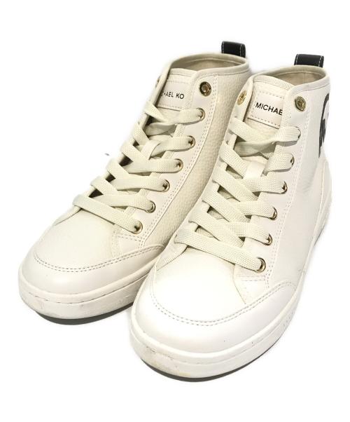 MICHEL KLEIN（ミッシェルクラン）MICHEL KLEIN (ミッシェルクラン) SHEA ミッドハイトップスニーカー ホワイト サイズ:8Mの古着・服飾アイテム