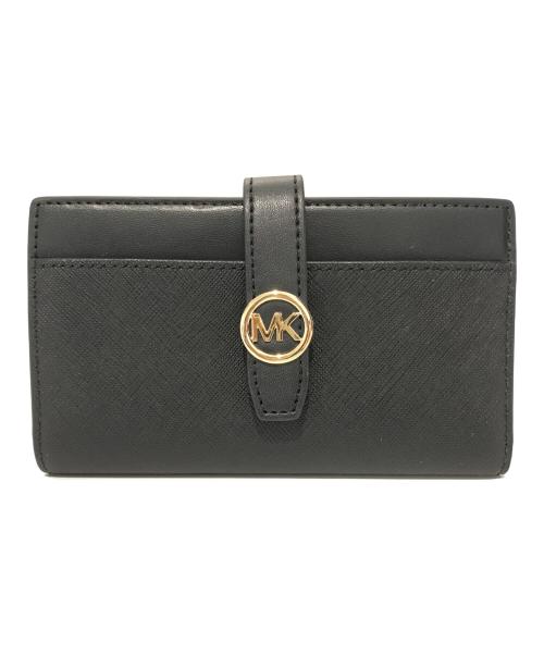 MICHAEL KORS（マイケル・コース）MICHAEL KORS (マイケル・コース) 折り財布 ブラックの古着・服飾アイテム