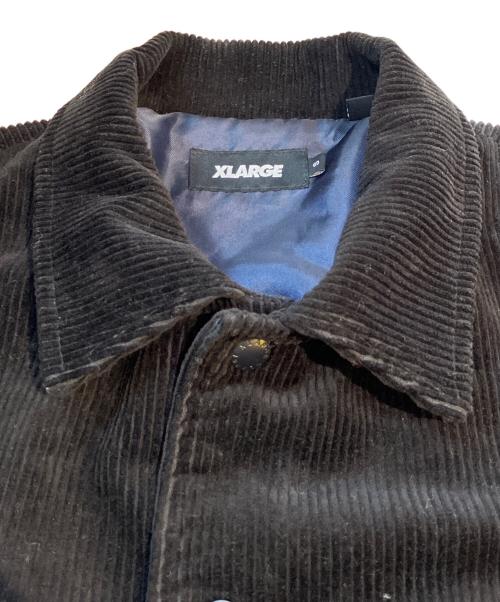 X-LARGE（エクストララージ）X-LARGE (エクストララージ) EMBROIDERY EMBLEM CORDUROY JACKET　101213021003 ブラック サイズ:Sの古着・服飾アイテム