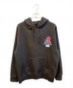 HUF×MARVELハフ×マーベル）の古着「SPIDER-MAN スウェットパーカー　PF00605」｜ブラック