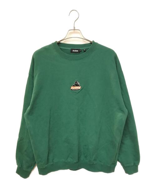X-LARGE（エクストララージ）X-LARGE (エクストララージ) OLD OG CREWNECK SWEAT　101223012009 グリーン サイズ:Lの古着・服飾アイテム