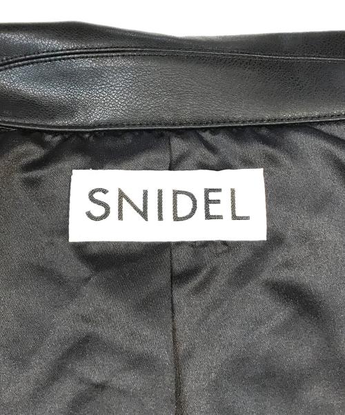 Snidel（スナイデル）Snidel (スナイデル) フェイクレザージャケット ブラック サイズ:FREEの古着・服飾アイテム