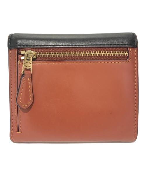 COACH（コーチ）COACH (コーチ) 3つ折り財布　C31156 ブラック×ブラウンの古着・服飾アイテム