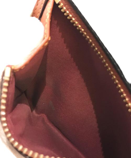 COACH（コーチ）COACH (コーチ) 3つ折り財布　C31156 ブラック×ブラウンの古着・服飾アイテム