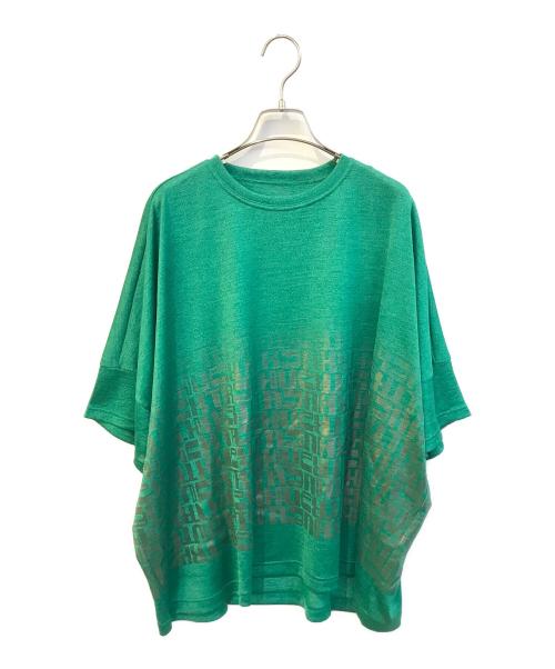 TRUNK HIROKO KOSHINO（トランク ヒロコ コシノ）TRUNK HIROKO KOSHINO (トランク ヒロコ コシノ) Tシャツ　RSKJC-30330 グリーン サイズ:38 未使用品の古着・服飾アイテム
