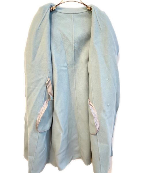 HIROKO BIS（ヒロコビス）HIROKO BIS (ヒロコビス) フーデッドコート　RHUVC-48139 スカイブルー サイズ:Mの古着・服飾アイテム