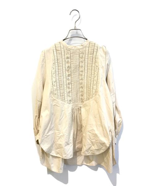 pheeta（フィータ）pheeta (フィータ) ギャザーブザムシャツ　8911-699-0042 ベージュ サイズ:Freeの古着・服飾アイテム