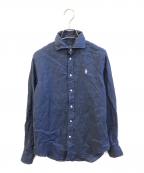 POLO RALPH LAURENポロ・ラルフローレン）の古着「リネンシャツ」｜ネイビー