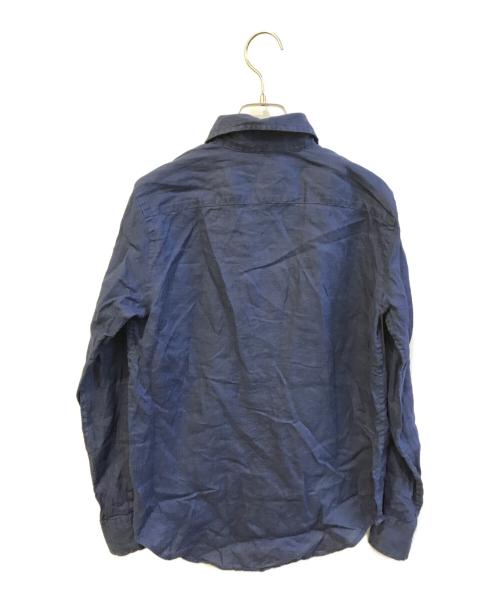 POLO RALPH LAUREN（ポロ・ラルフローレン）POLO RALPH LAUREN (ポロ・ラルフローレン) リネンシャツ ネイビーの古着・服飾アイテム