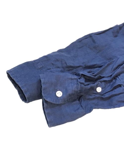 POLO RALPH LAUREN（ポロ・ラルフローレン）POLO RALPH LAUREN (ポロ・ラルフローレン) リネンシャツ ネイビーの古着・服飾アイテム