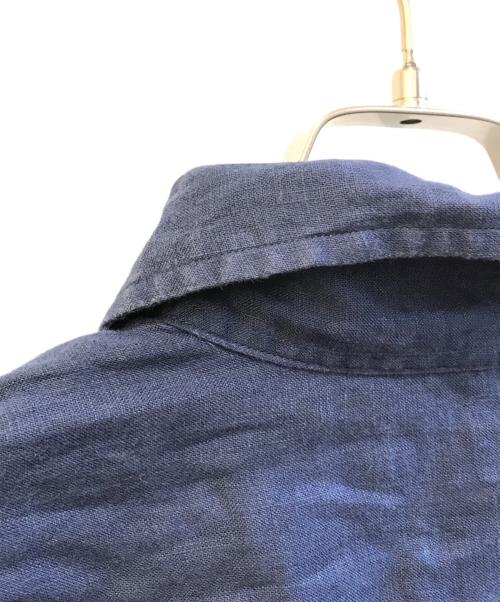 POLO RALPH LAUREN（ポロ・ラルフローレン）POLO RALPH LAUREN (ポロ・ラルフローレン) リネンシャツ ネイビーの古着・服飾アイテム