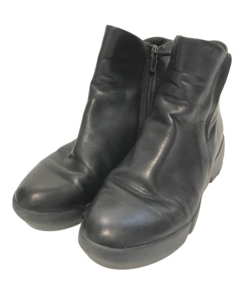 fitfit（フィットフィット）fitfit (フィットフィット) ソフトレザーミドルブーツ　85679-090 ブラック サイズ:23.5の古着・服飾アイテム