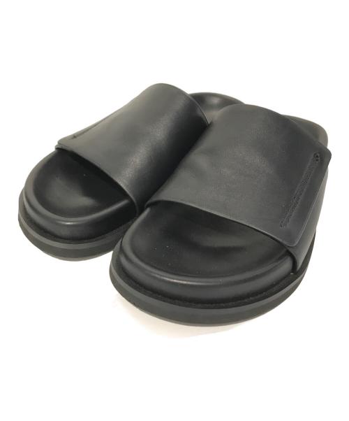 TODAYFUL（トゥデイフル）TODAYFUL (トゥデイフル) レザースライドサンダル ブラック サイズ:表記無しの古着・服飾アイテム