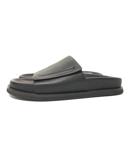 TODAYFUL（トゥデイフル）TODAYFUL (トゥデイフル) レザースライドサンダル ブラック サイズ:表記無しの古着・服飾アイテム