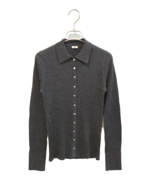 IENA（イエナ）IENA (イエナ) EXメリノリブポロ襟カーディガン　25080900716040 グレー サイズ:表記無しの古着・服飾アイテム