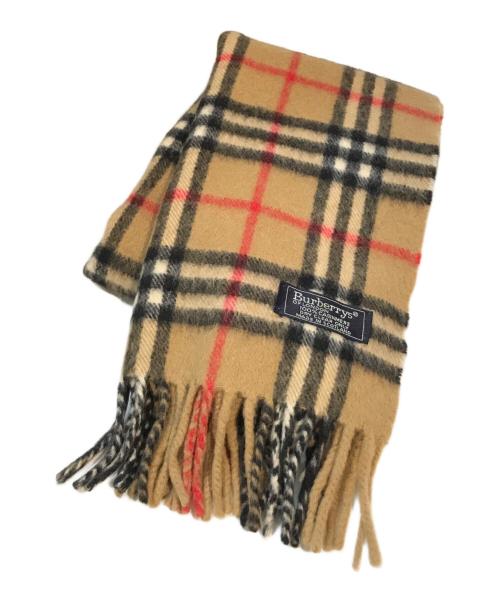 Burberry's（バーバリー）Burberry's (バーバリー) ノバチェックカシミヤマフラー ベージュの古着・服飾アイテム