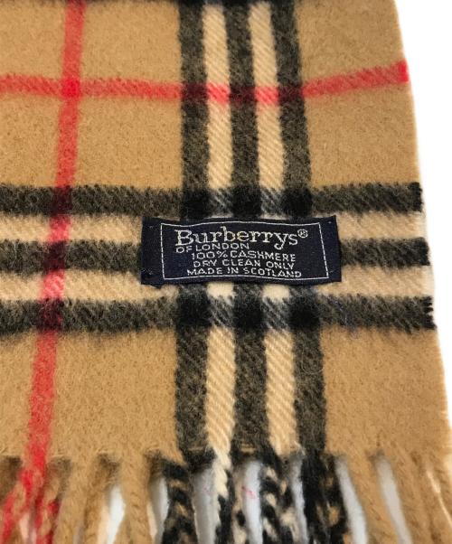 Burberry's（バーバリー）Burberry's (バーバリー) ノバチェックカシミヤマフラー ベージュの古着・服飾アイテム
