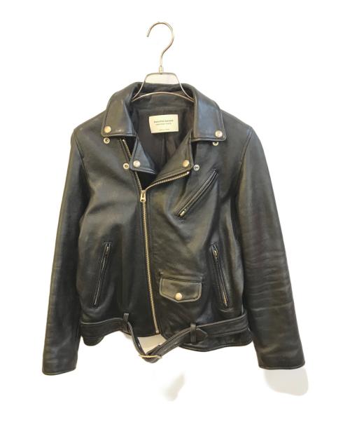 beautiful people（ビューティフルピープル）beautiful people (ビューティフルピープル) ヴィンテージレザーライダースジャケット 1745402411 ブラック サイズ:160の古着・服飾アイテム