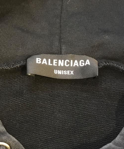 BALENCIAGA（バレンシアガ）BALENCIAGA (バレンシアガ) ミディアムフィットスポーティB プルオーバーパーカー　600583 TLVA1 ブラック サイズ:XSの古着・服飾アイテム