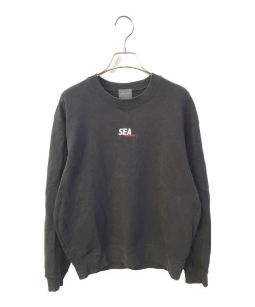 Ameri（アメリ）AMERI (アメリ) WIND AND SEA (ウィンダンシー) COLLAB SWEAT WDS-AMR-02 ブラック サイズ:Mの古着・服飾アイテム