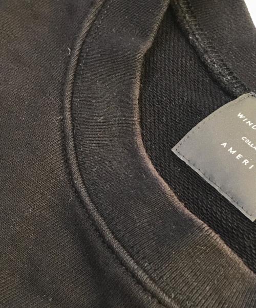 Ameri（アメリ）AMERI (アメリ) WIND AND SEA (ウィンダンシー) COLLAB SWEAT WDS-AMR-02 ブラック サイズ:Mの古着・服飾アイテム