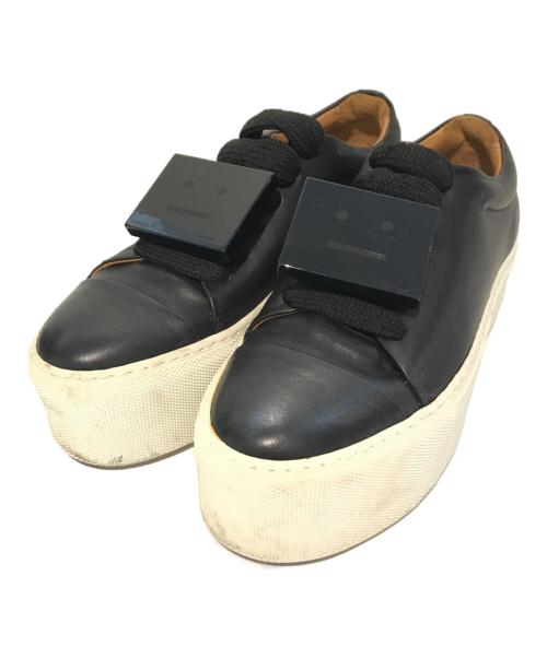 Acne studios（アクネ ストゥディオズ）ACNE STUDIOS (アクネ ストゥディオズ) フェイススニーカー　176 ブラック サイズ:36の古着・服飾アイテム