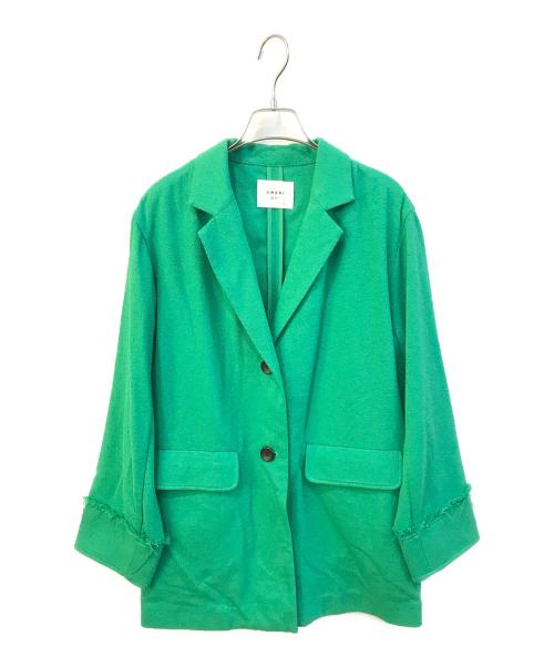 Ameri（アメリ）Ameri (アメリ) ネップ生地リラックステーラードジャケット　01410540780 グリーン サイズ:Sの古着・服飾アイテム