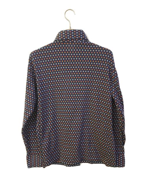 h.i.s（エイチアイエス）h.i.s (エイチアイエス) 総柄シャツ ネイビー サイズ:Ｌの古着・服飾アイテム