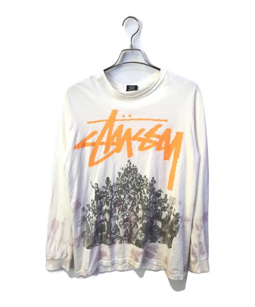 stussy（ステューシー）stussy (ステューシー) Beach mob pig dyed Tee ホワイト サイズ:Ｍの古着・服飾アイテム