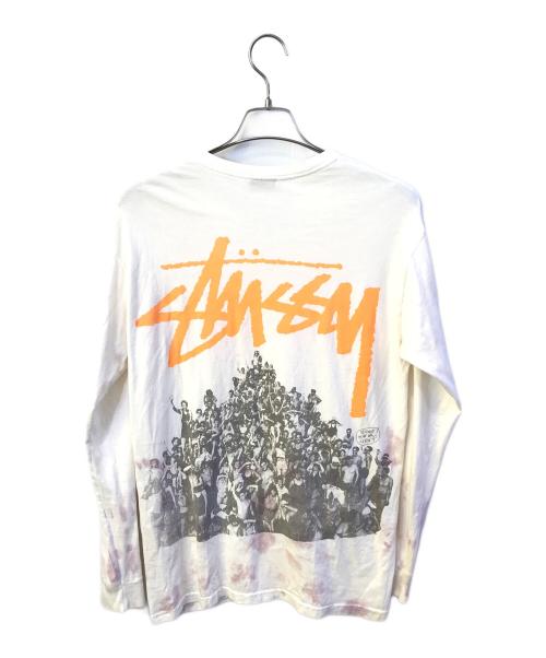 stussy（ステューシー）stussy (ステューシー) Beach mob pig dyed Tee ホワイト サイズ:Ｍの古着・服飾アイテム