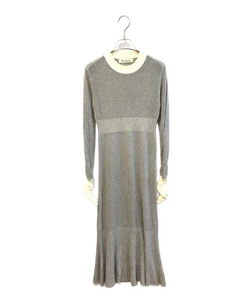 pinue（ピヌエ）pinue (ピヌエ) ニットワンピース グレー サイズ:Sの古着・服飾アイテム