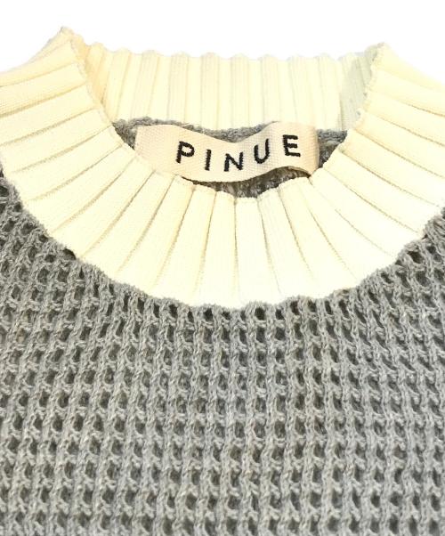 pinue（ピヌエ）pinue (ピヌエ) ニットワンピース グレー サイズ:Sの古着・服飾アイテム