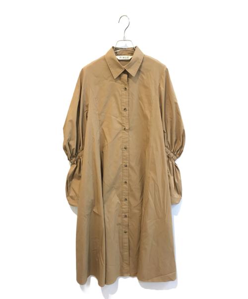 pinue（ピヌエ）pinue (ピヌエ) キャンディスリーブワンピース ブラウン サイズ:Sの古着・服飾アイテム